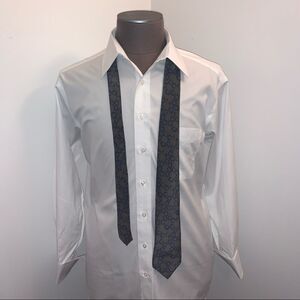 Lagerfeld Mend Neck tie gray blue silk